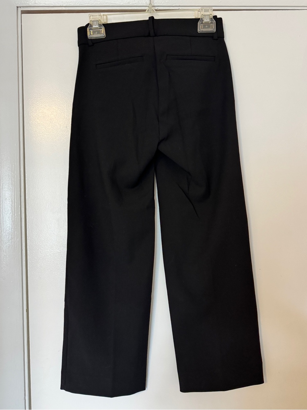 NWT, J. Crew Black Wide Leg Crop Summer Office Pants, 00/XS - Picture 3 of 5